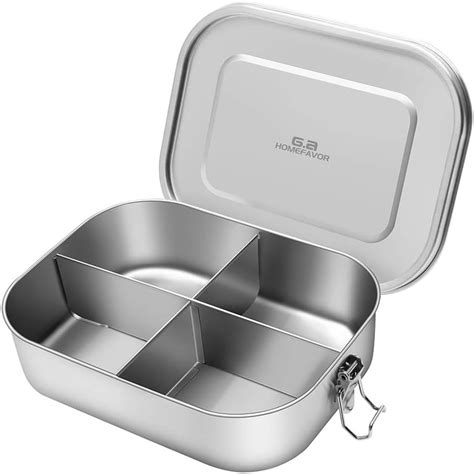 metal bento box amazon|stainless steel bento lunch boxes.